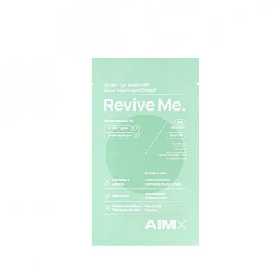 Drėkinanti ir gaivinanti paakių kaukė su hialuronu AIMX „Revive Me“, 1vnt