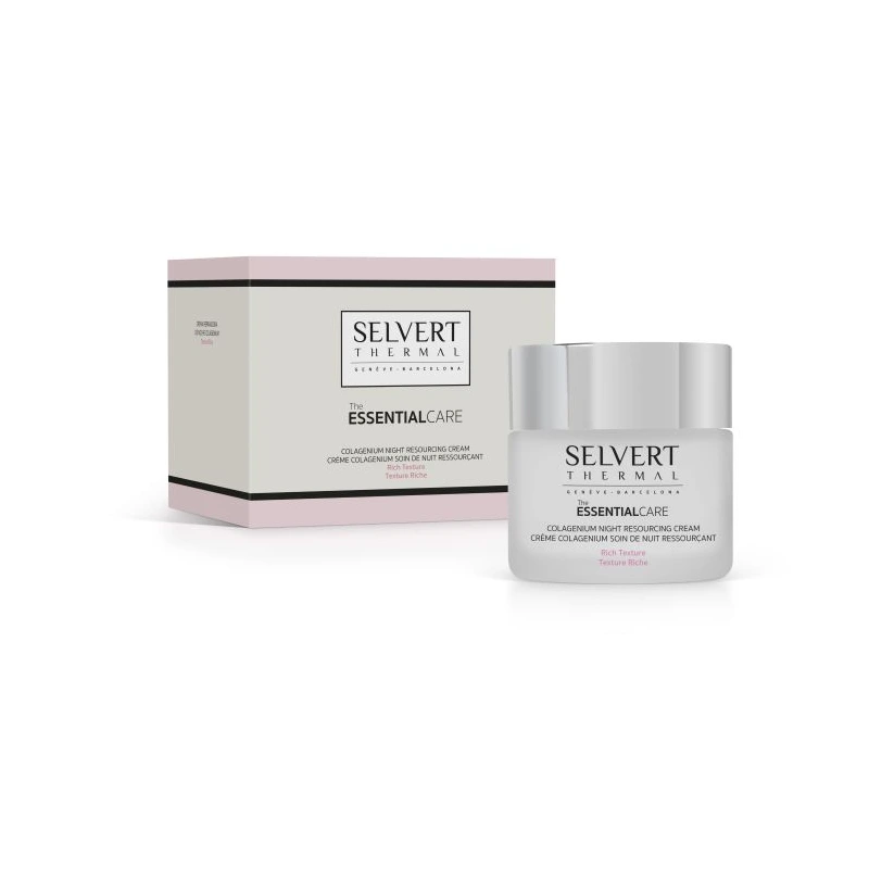 Selvert Thermal Essential Care naktinis kremas su kolagenu, 50ml
