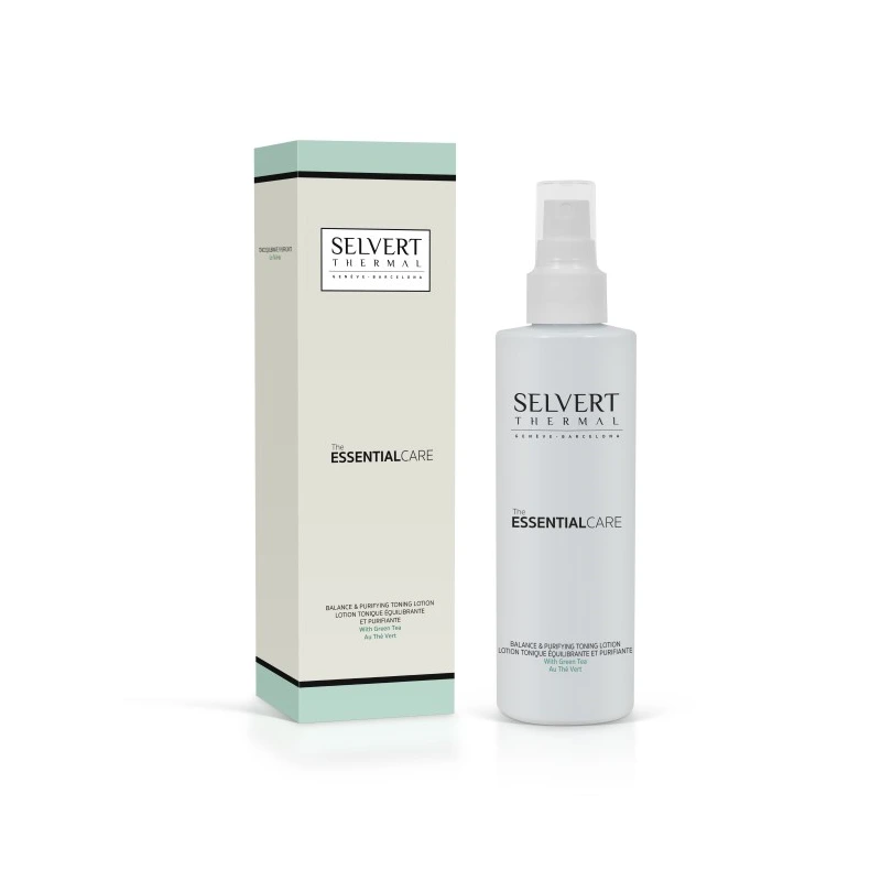 Selvert Thermal Essential Care tonikas su žaliąja arbata riebiai ir mišriai odai, 200ml