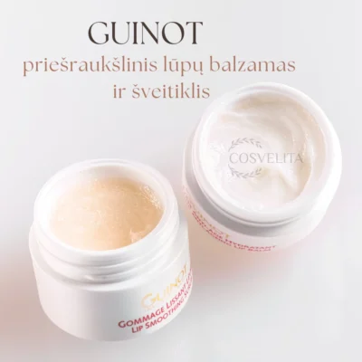 GUINOT Lip Balm and Lip Soothing Scrub drėkinamasis priešraukšlinis lūpų balzamas ir šveitiklis, 2×7 ml
