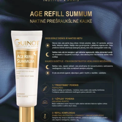 Guinot Age Refill Summum Mask priešraukšlinė naktinė veido kaukė, 50ml